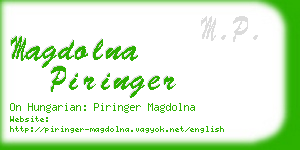 magdolna piringer business card